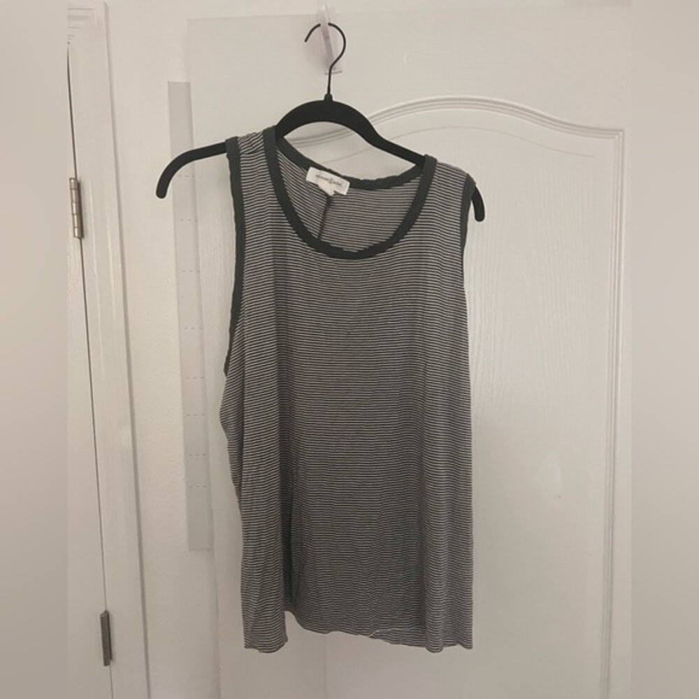 Treasure and Bond Gray Striped Tank SZ XL